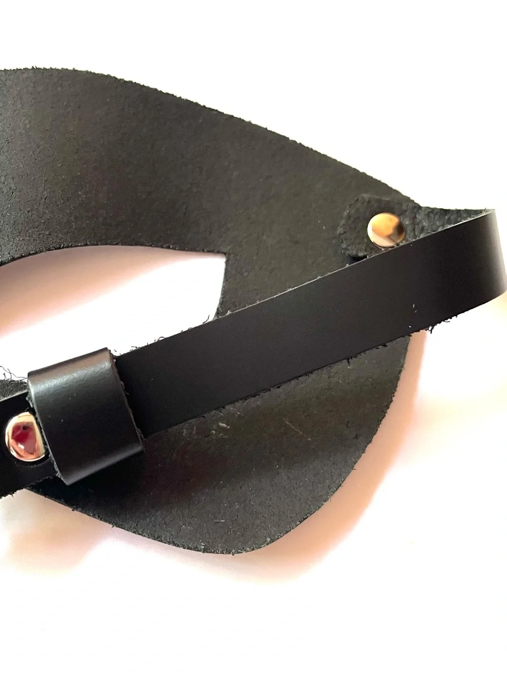 Dr. Harness Leather Domino Mask -NWT